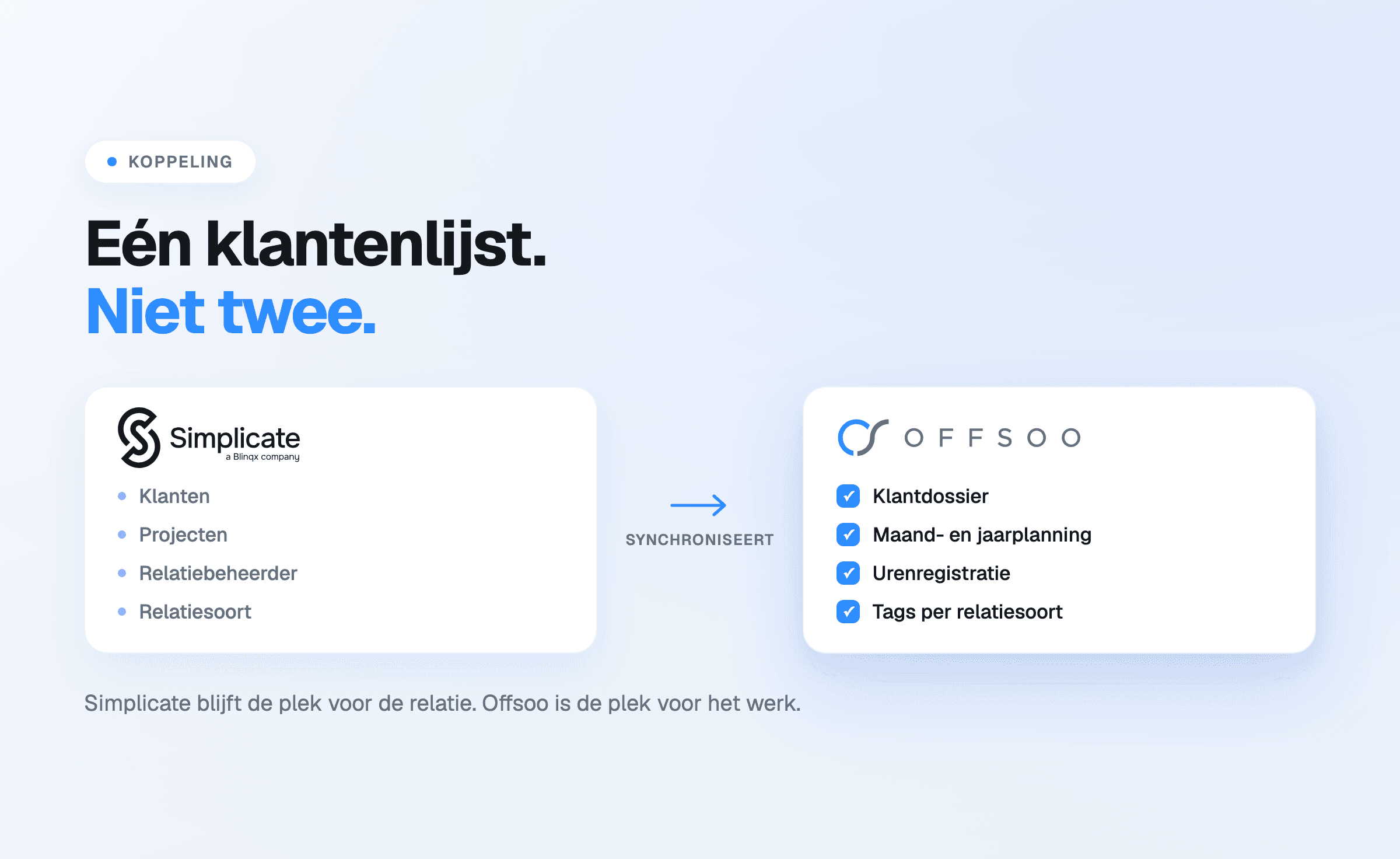 Clients and projects from Simplicate in Offsoo client management